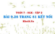 Bài 9.28 trang 81 Toán 7 Kết nối tri thức Tập 2